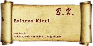 Baltres Kitti névjegykártya